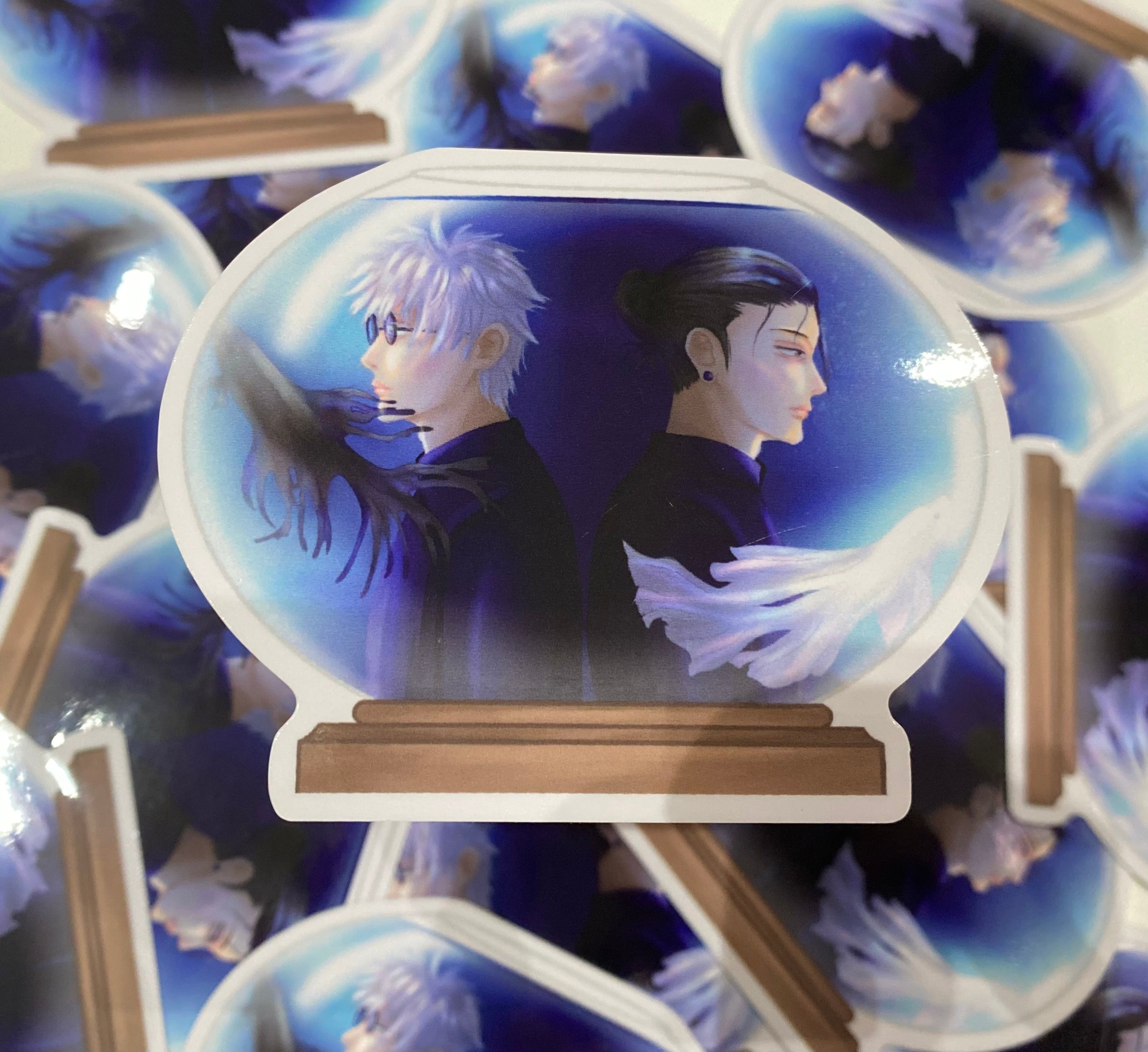 Beta fish character sticker