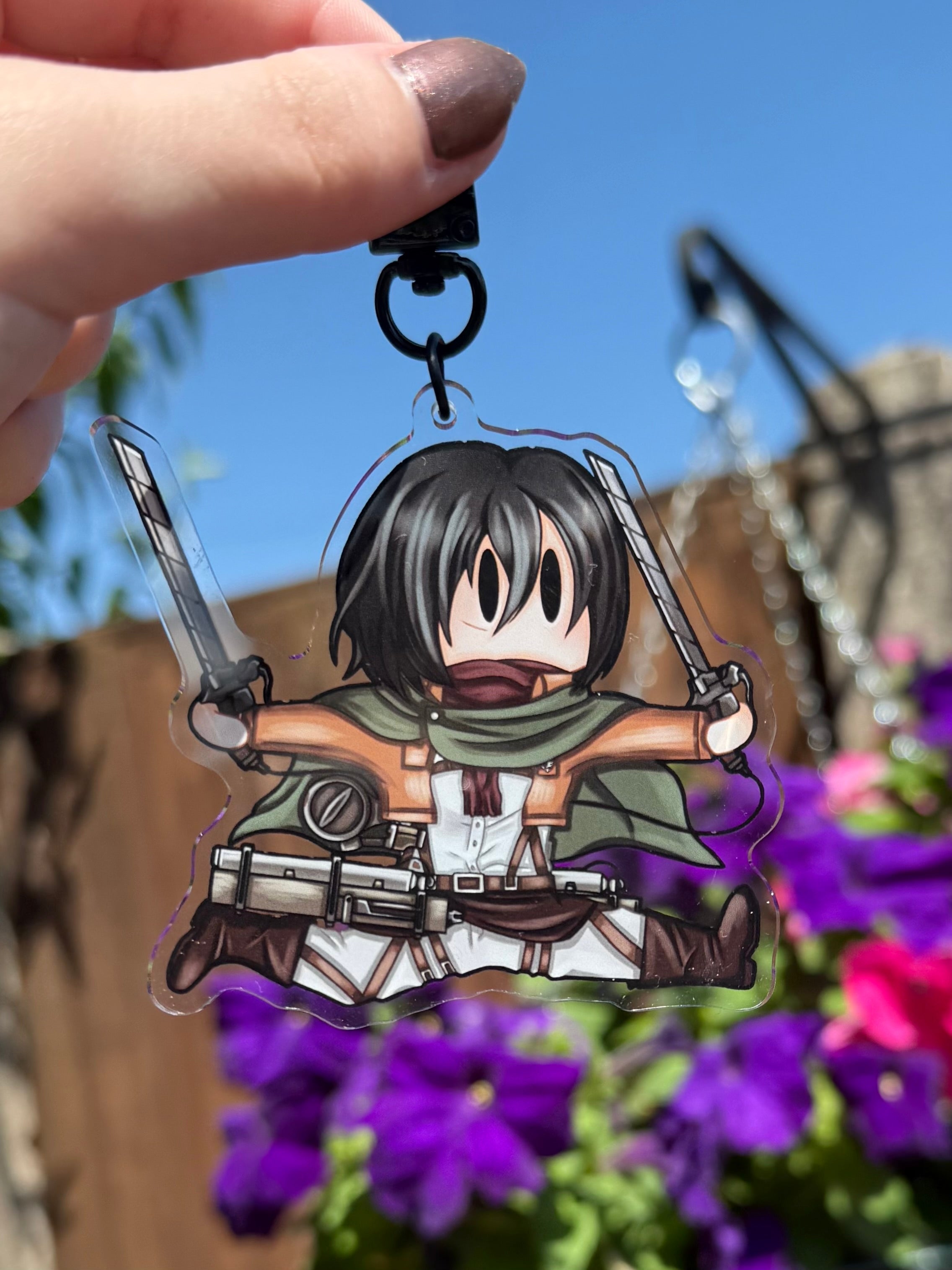 Jumping soldier keyring (scarf)