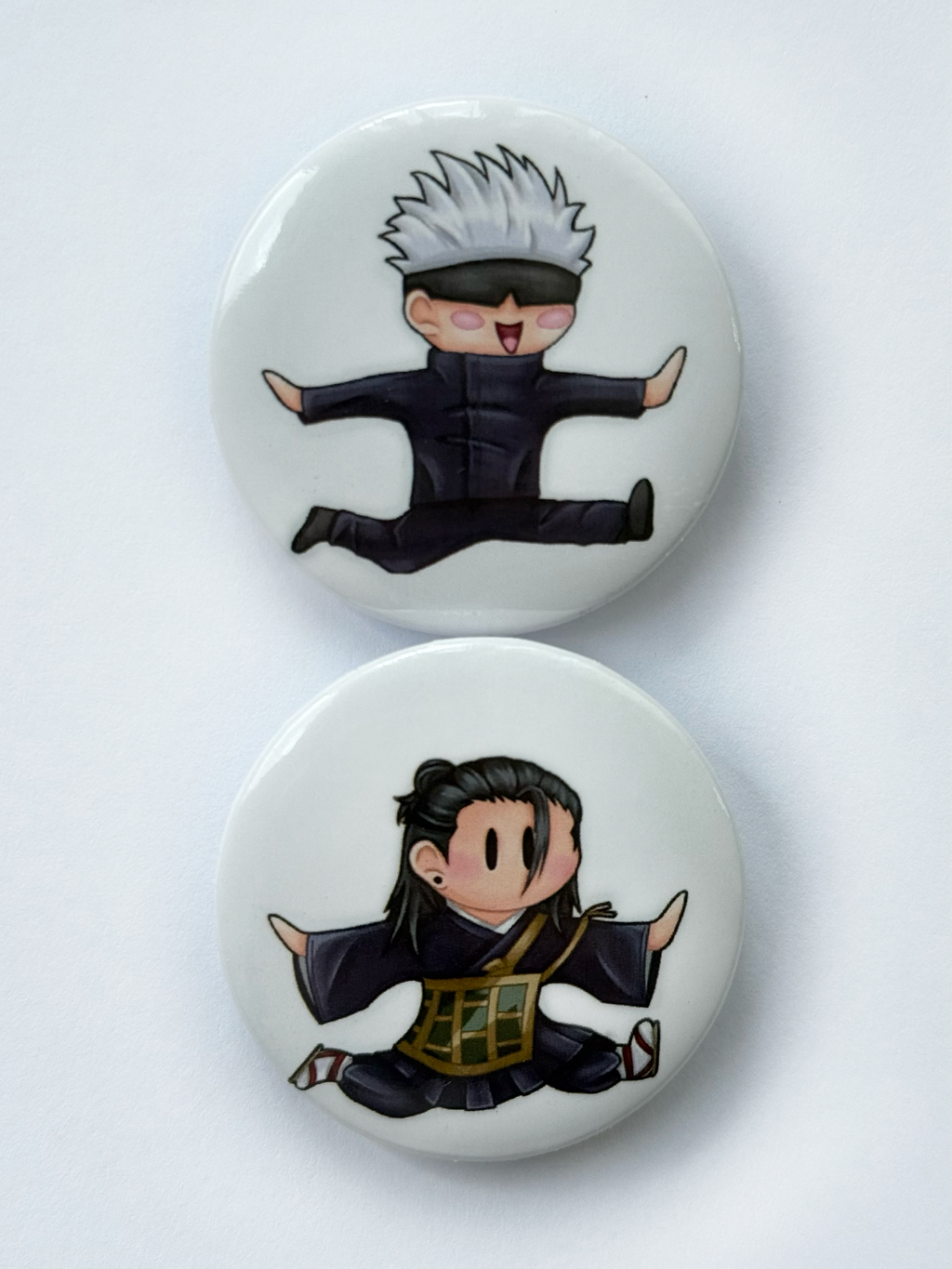Jumping sorcerer button badges
