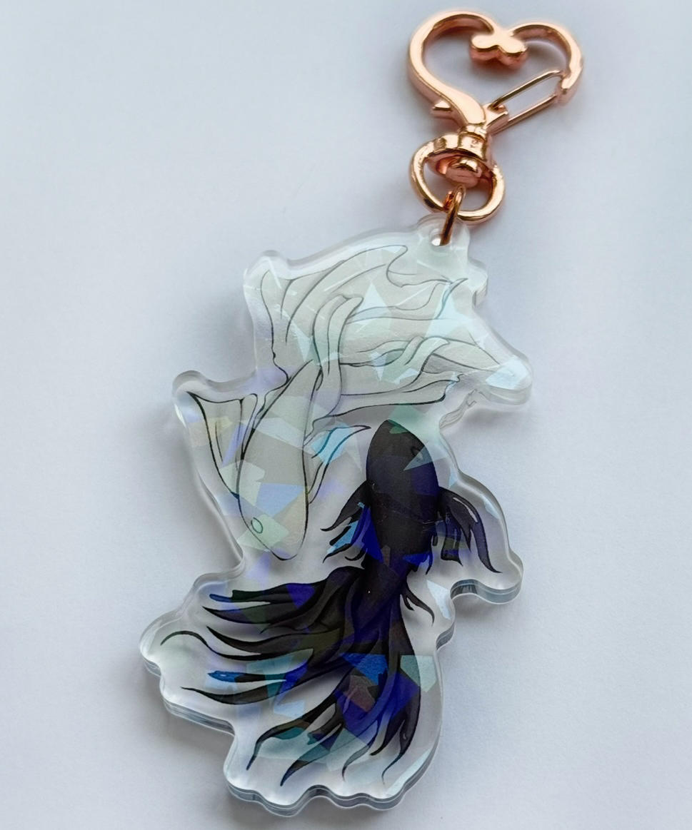 Beta fish keyring