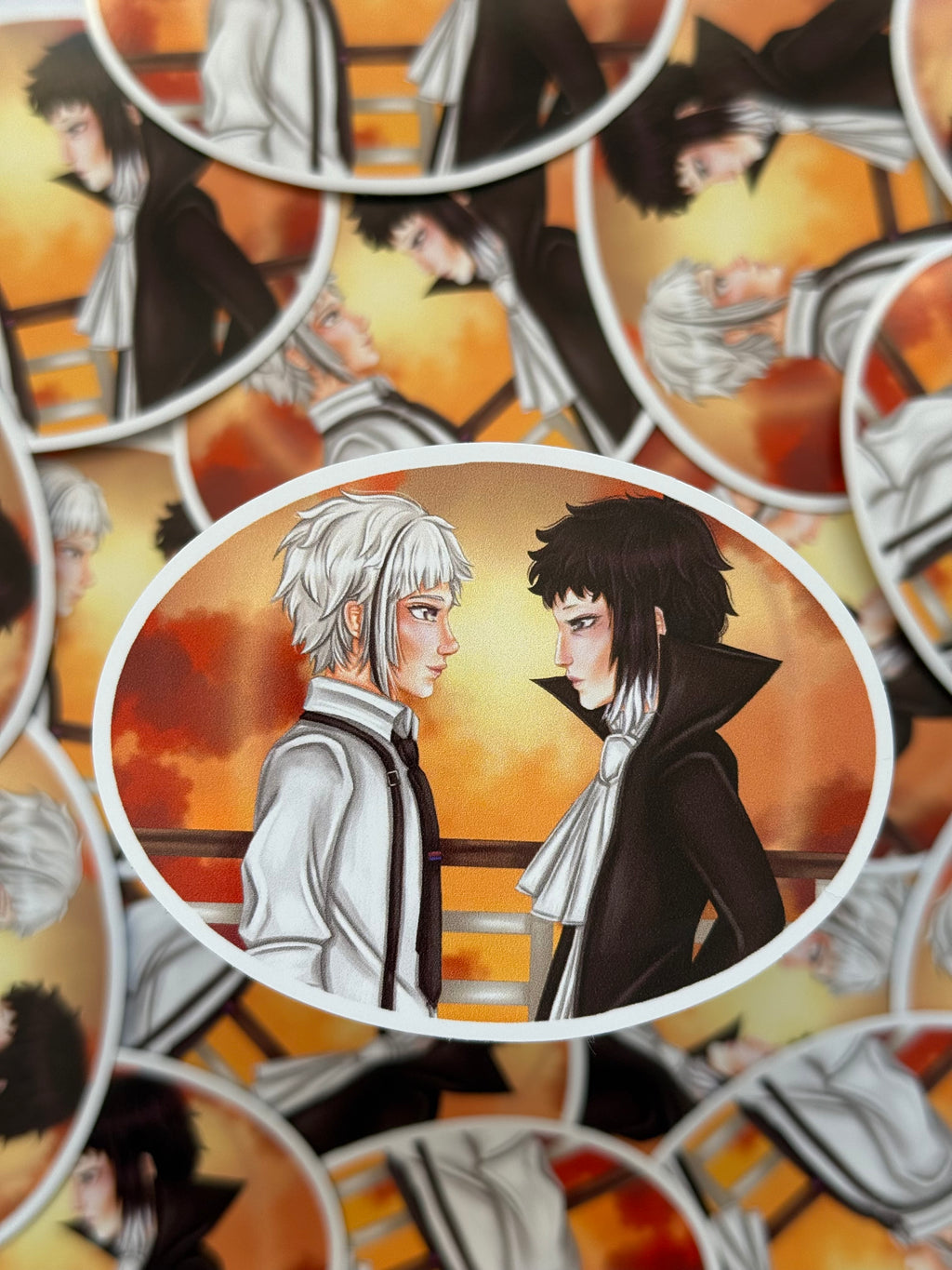 Weretiger and vampire sticker