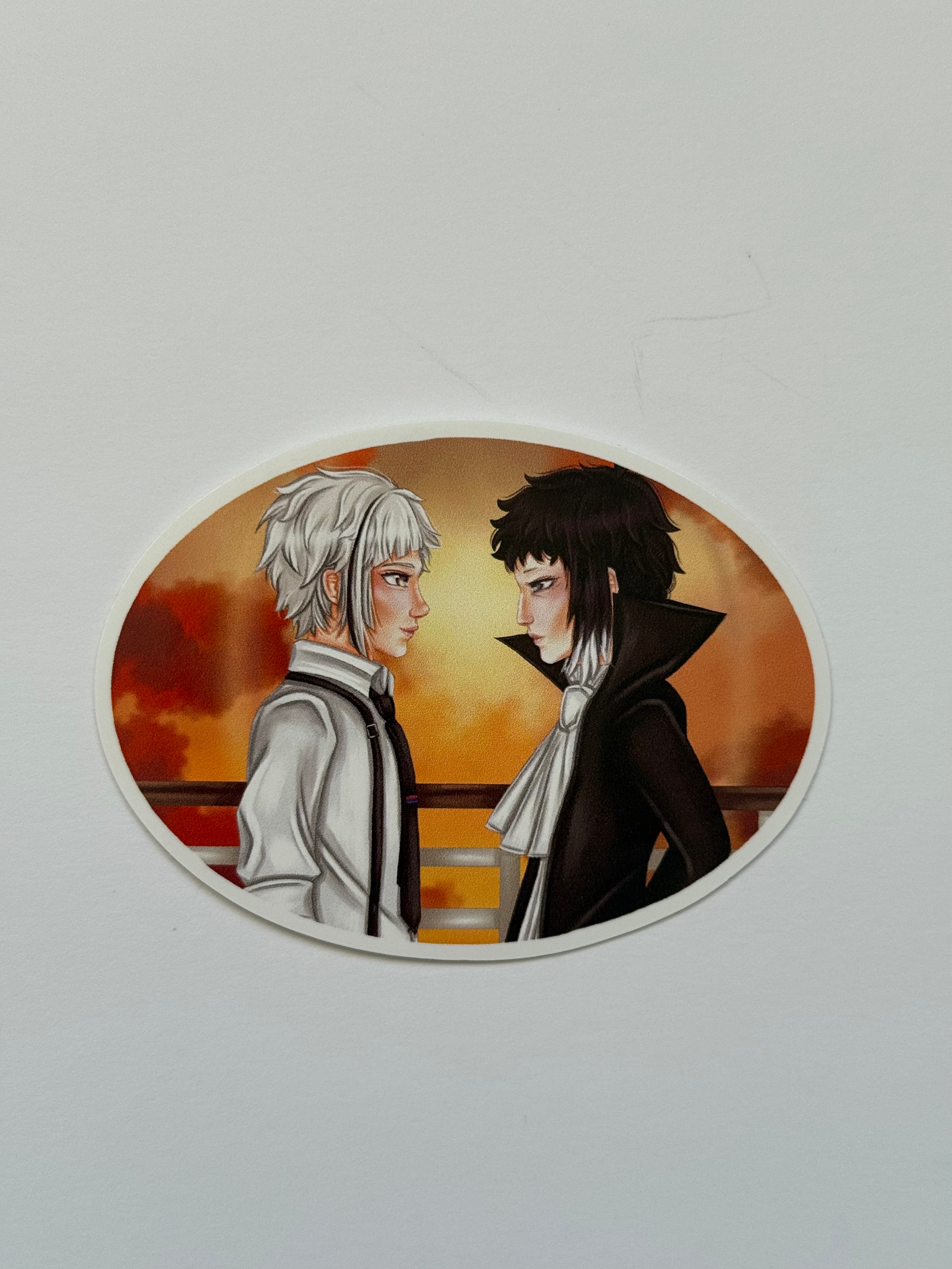 Weretiger and vampire sticker