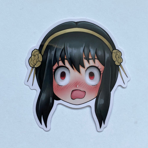 Assassin girl sticker (flustered)