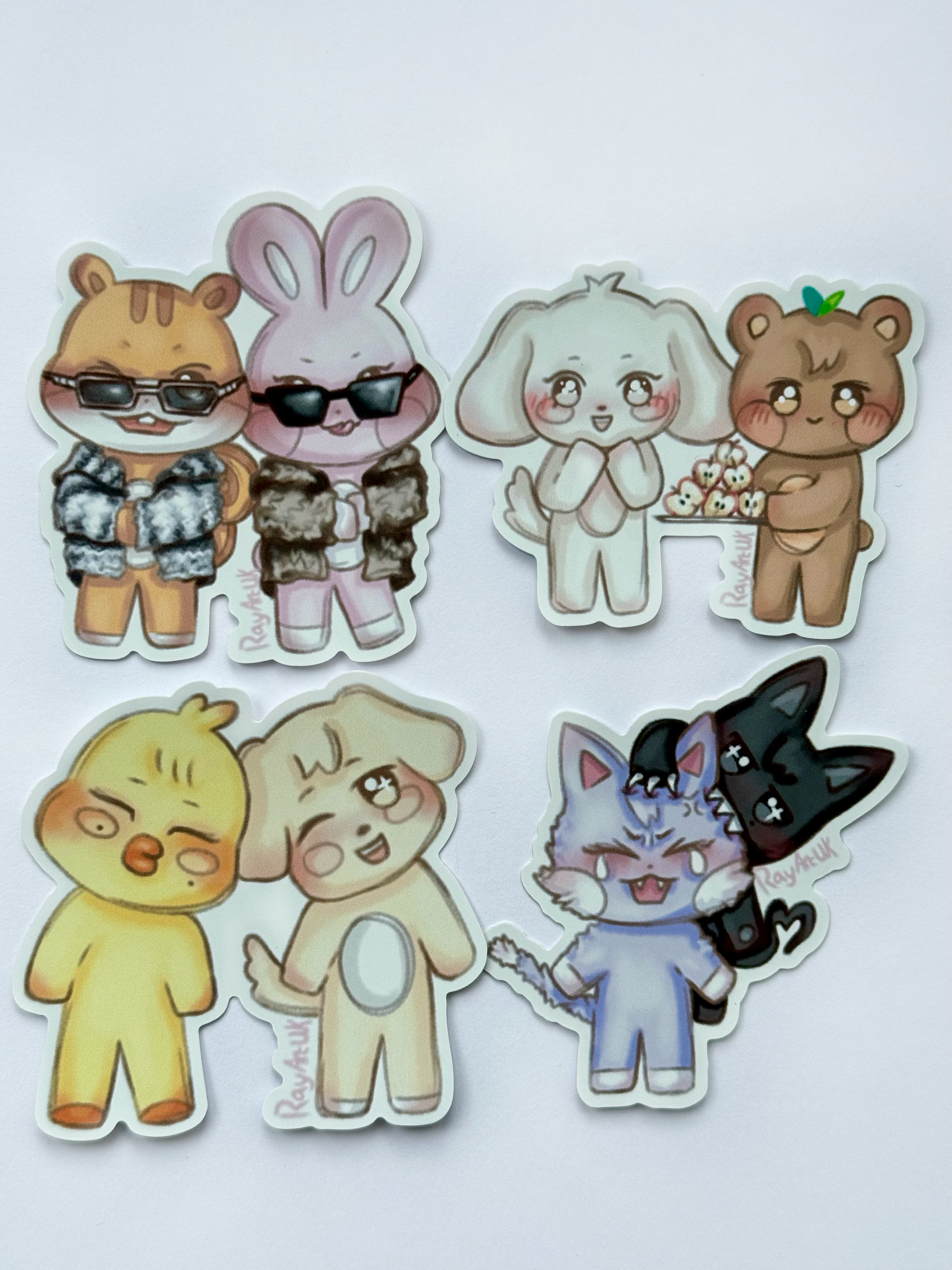 Kpop animal duo stickers