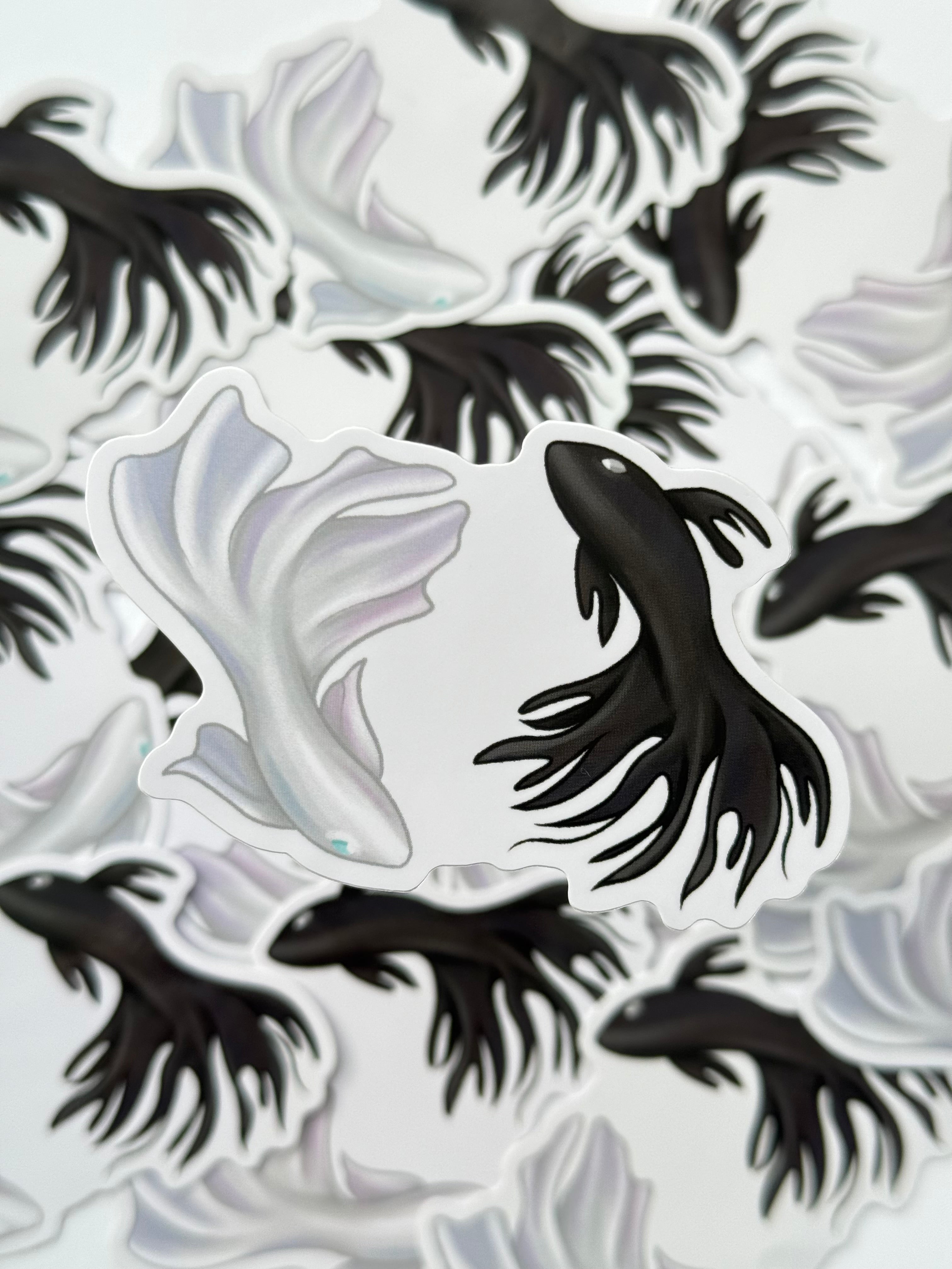 Beta fish anime sticker