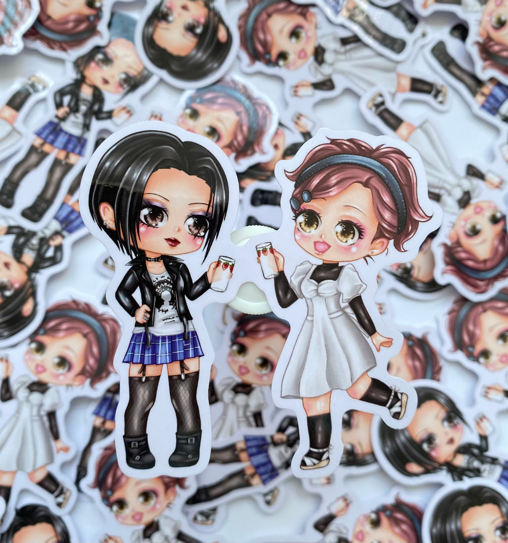 Cute girls sticker
