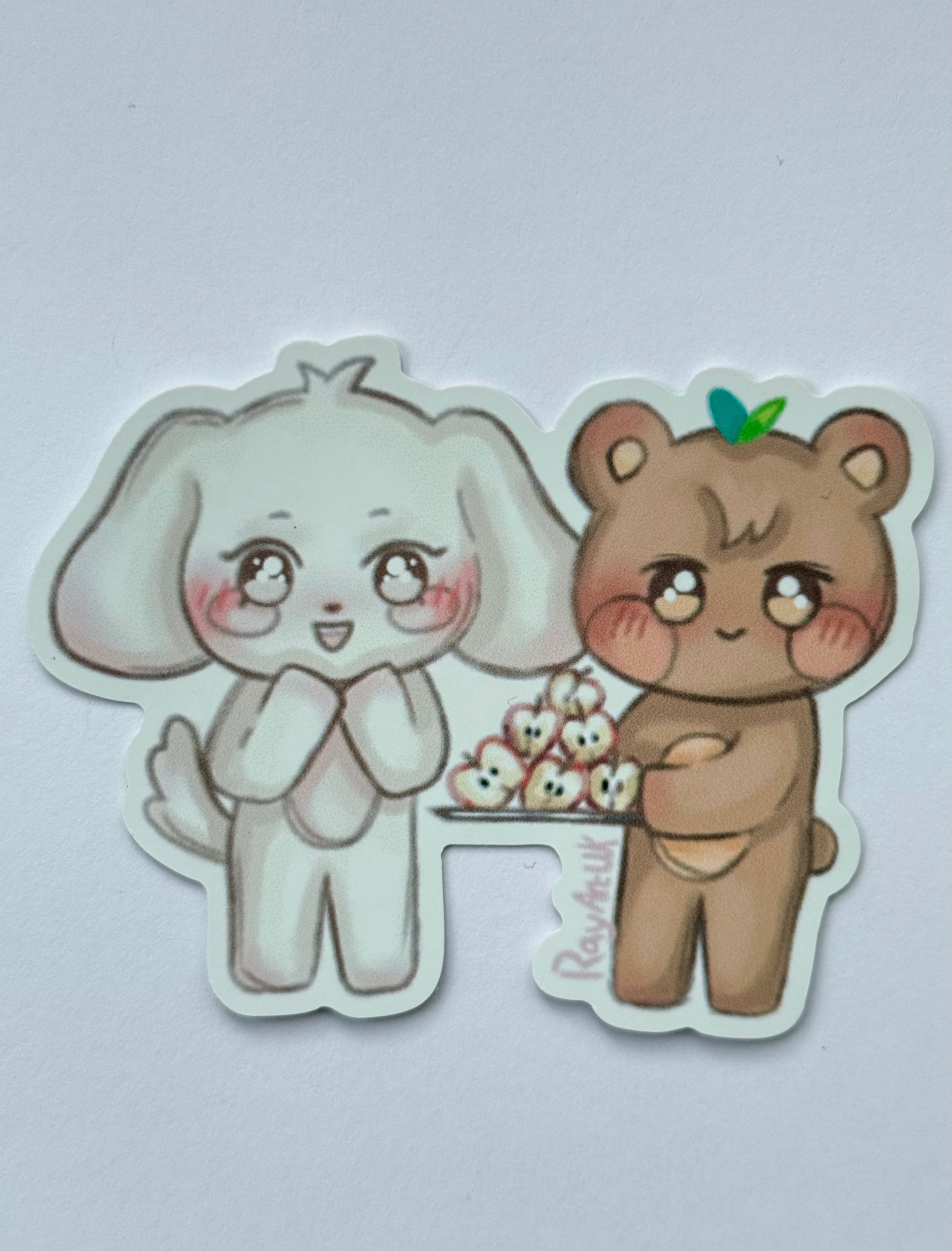 Kpop animal duo stickers