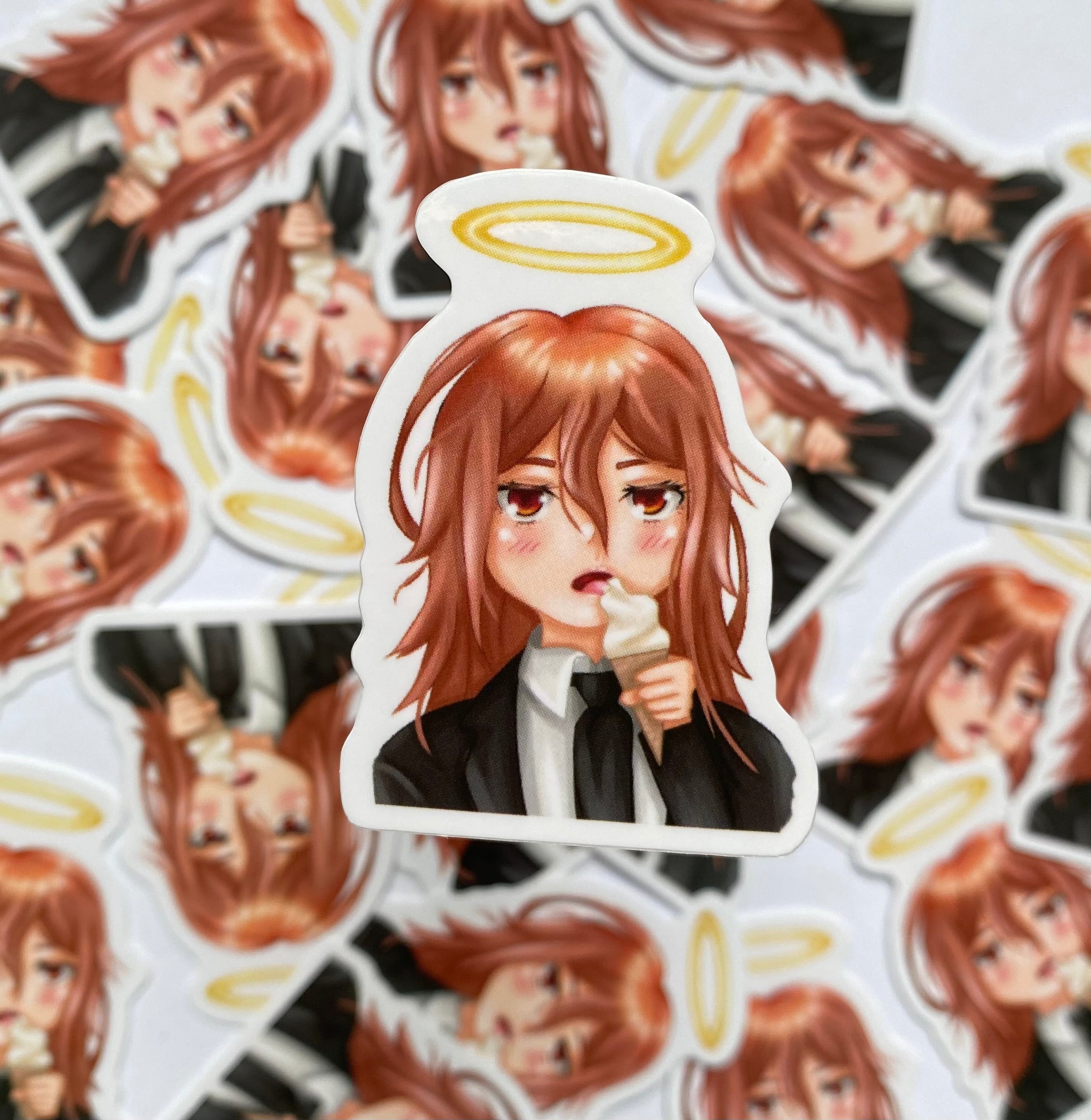 Angel and devil sticker