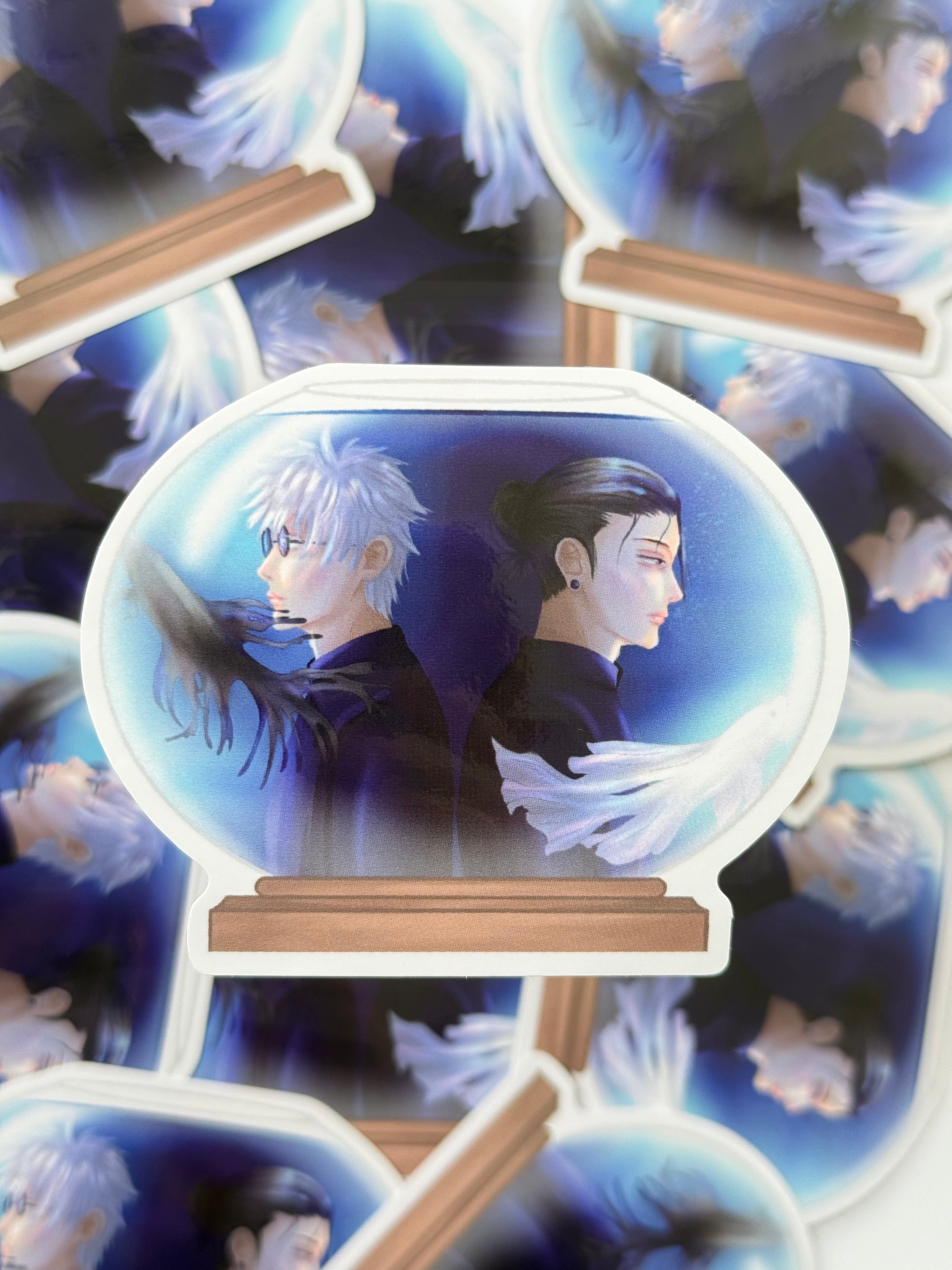 Beta fish character sticker