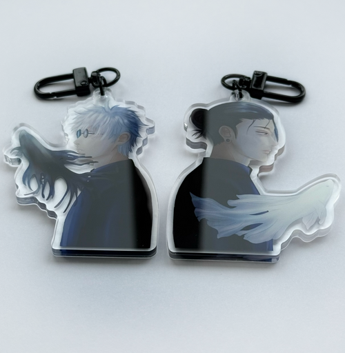 Beta fish character keyring set