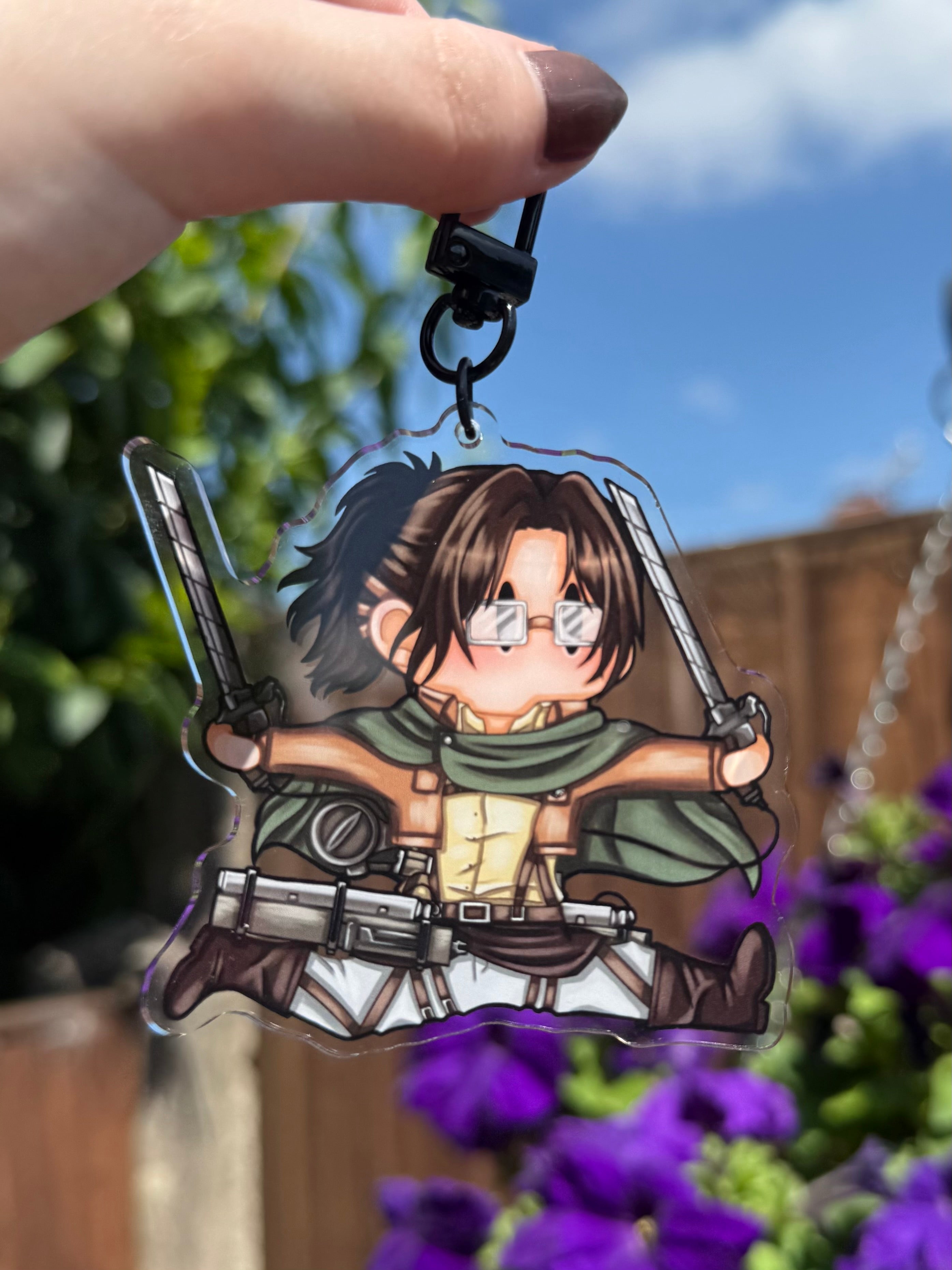Jumping soldier keyring (titan lover)