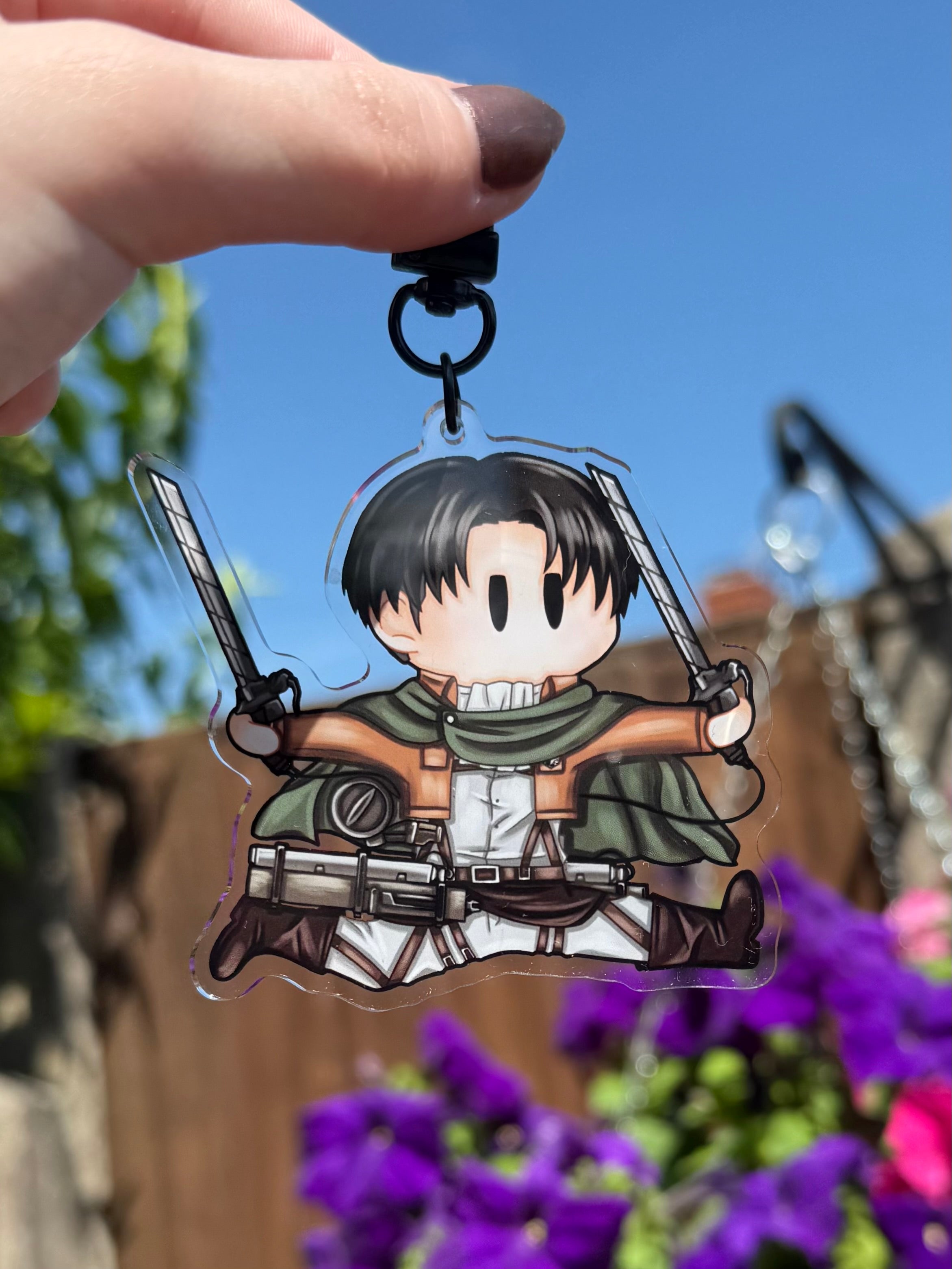 Jumping soldier keyring (cleaner)