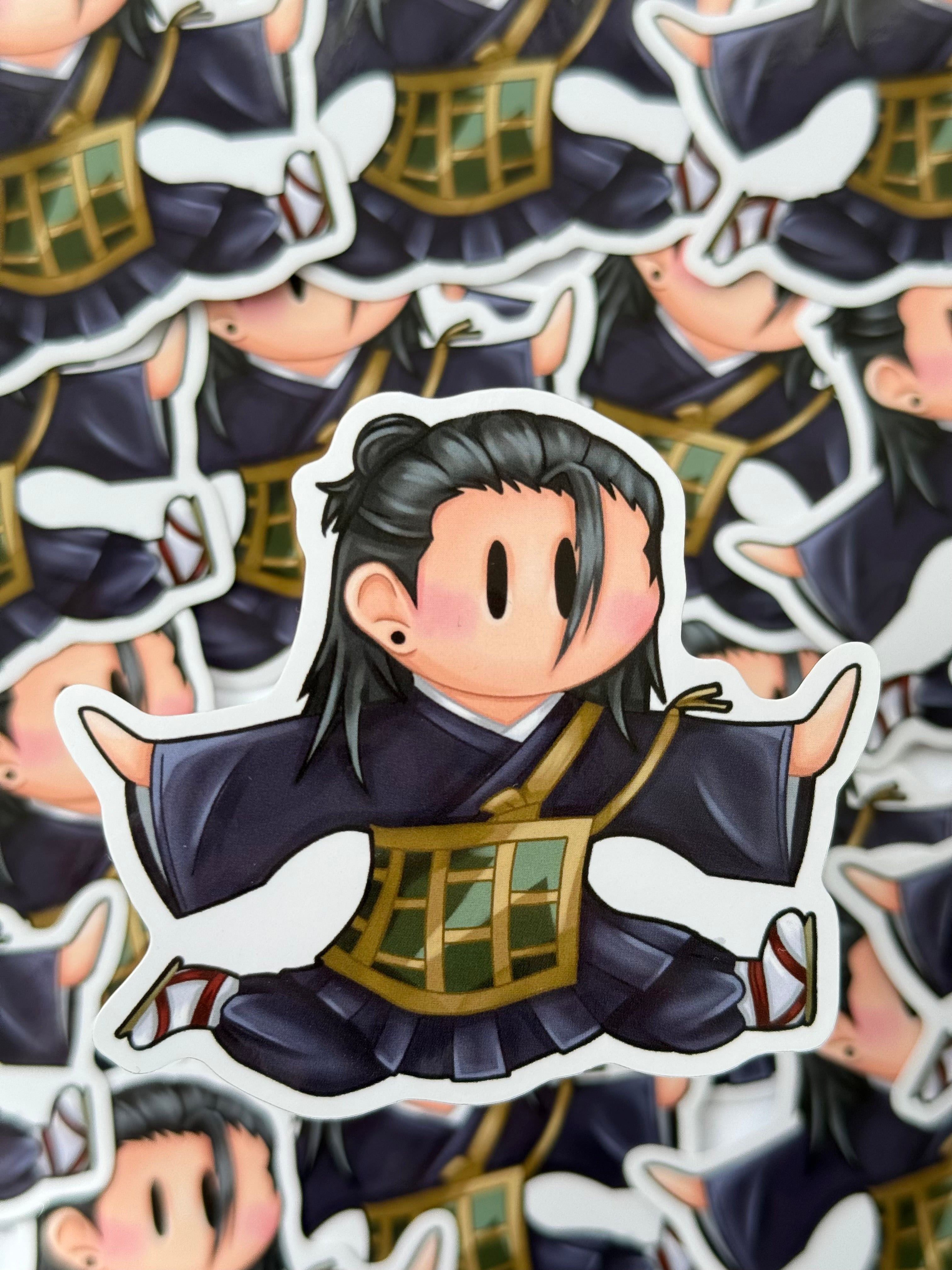 Jumping sorcerer sticker (bangs guy)
