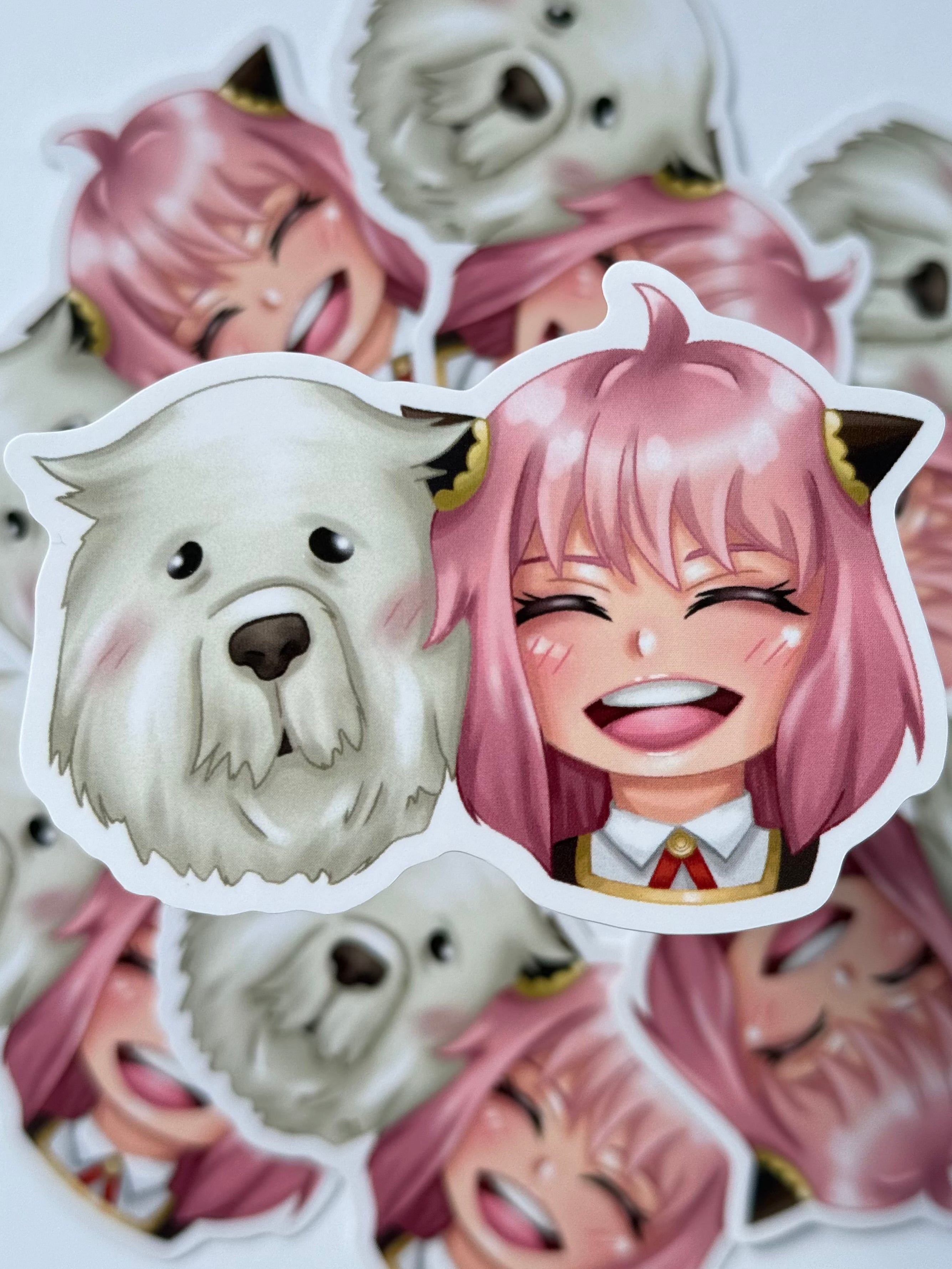 Telepath girl and dog sticker