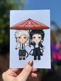 Weretiger and vampire umbrella print