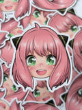 Telepath girl sticker (happy)