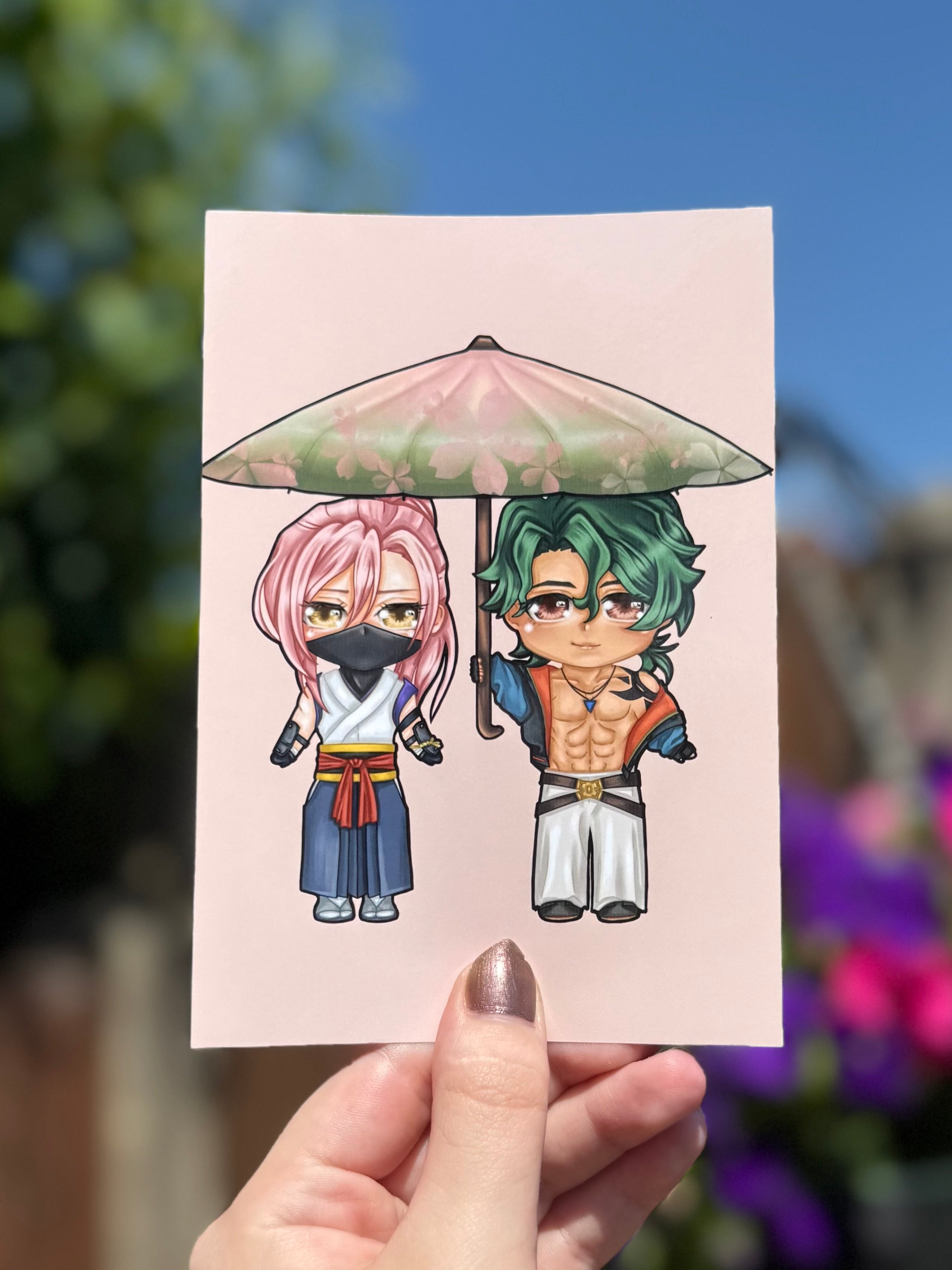 Matchablossom umbrella print