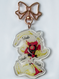 Cute devil girl keyring