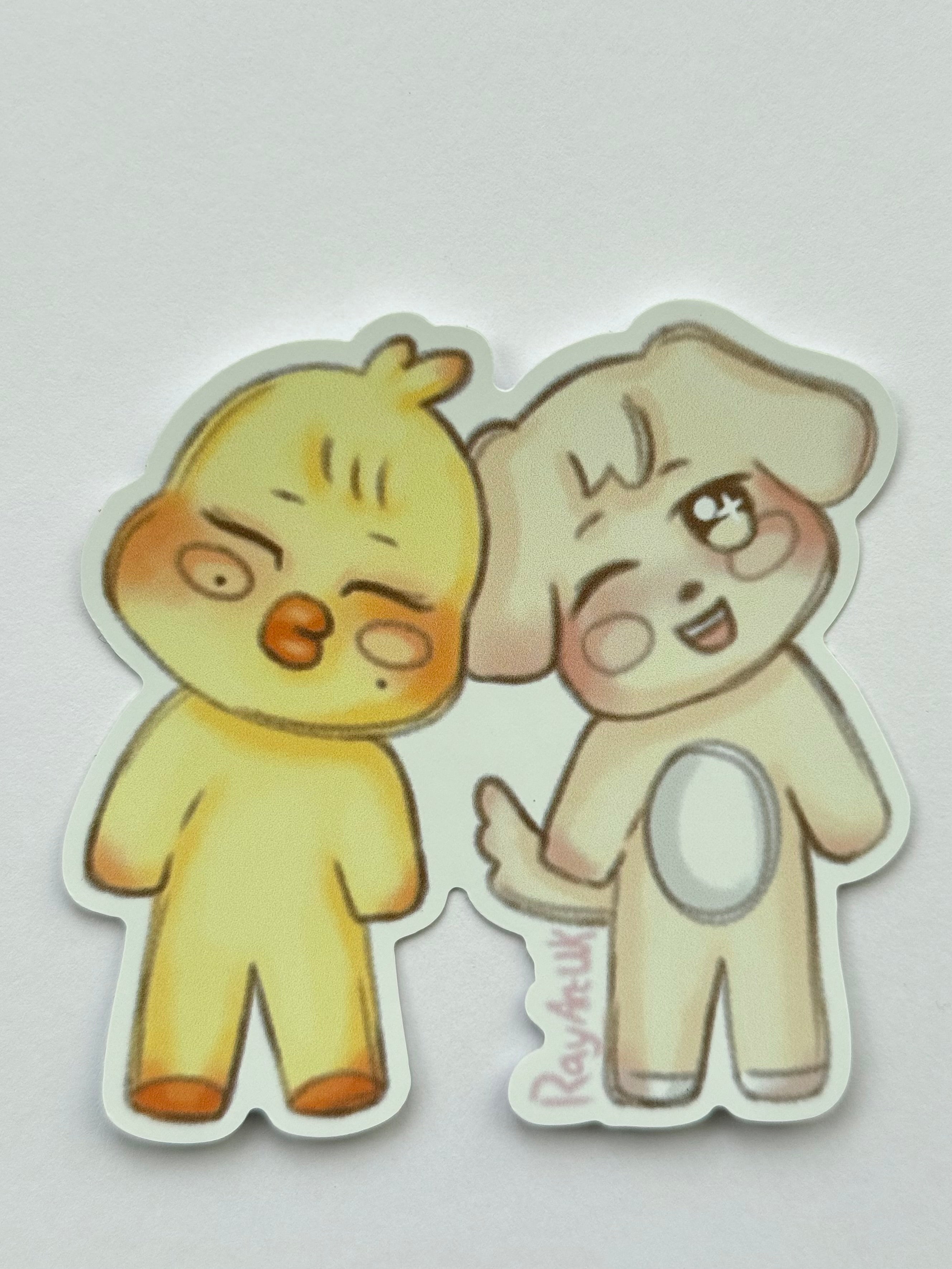 Kpop animal duo stickers