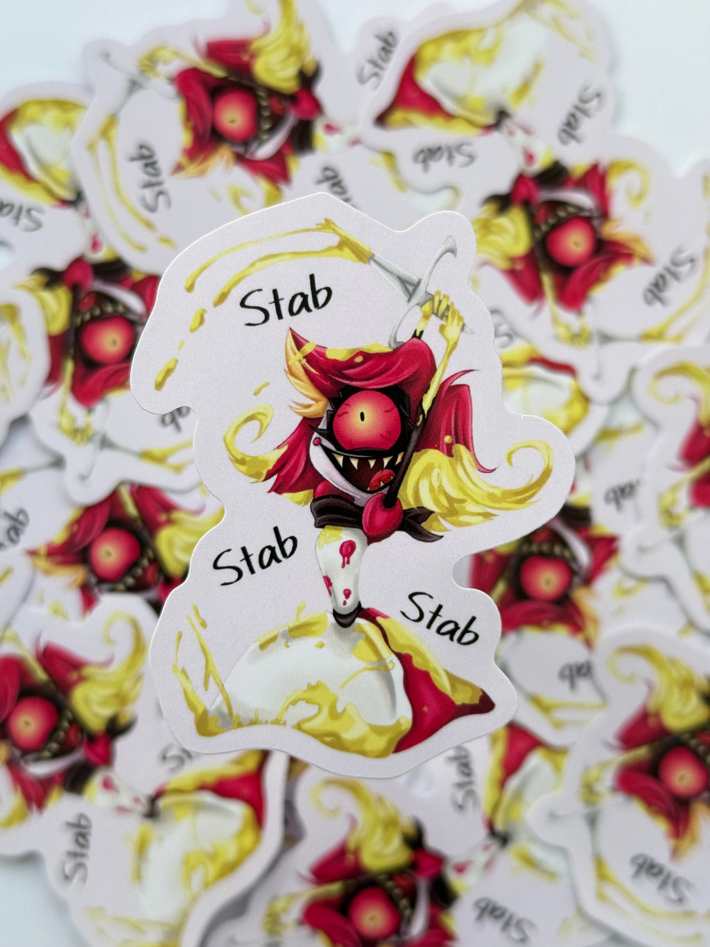 Cute devil girl sticker