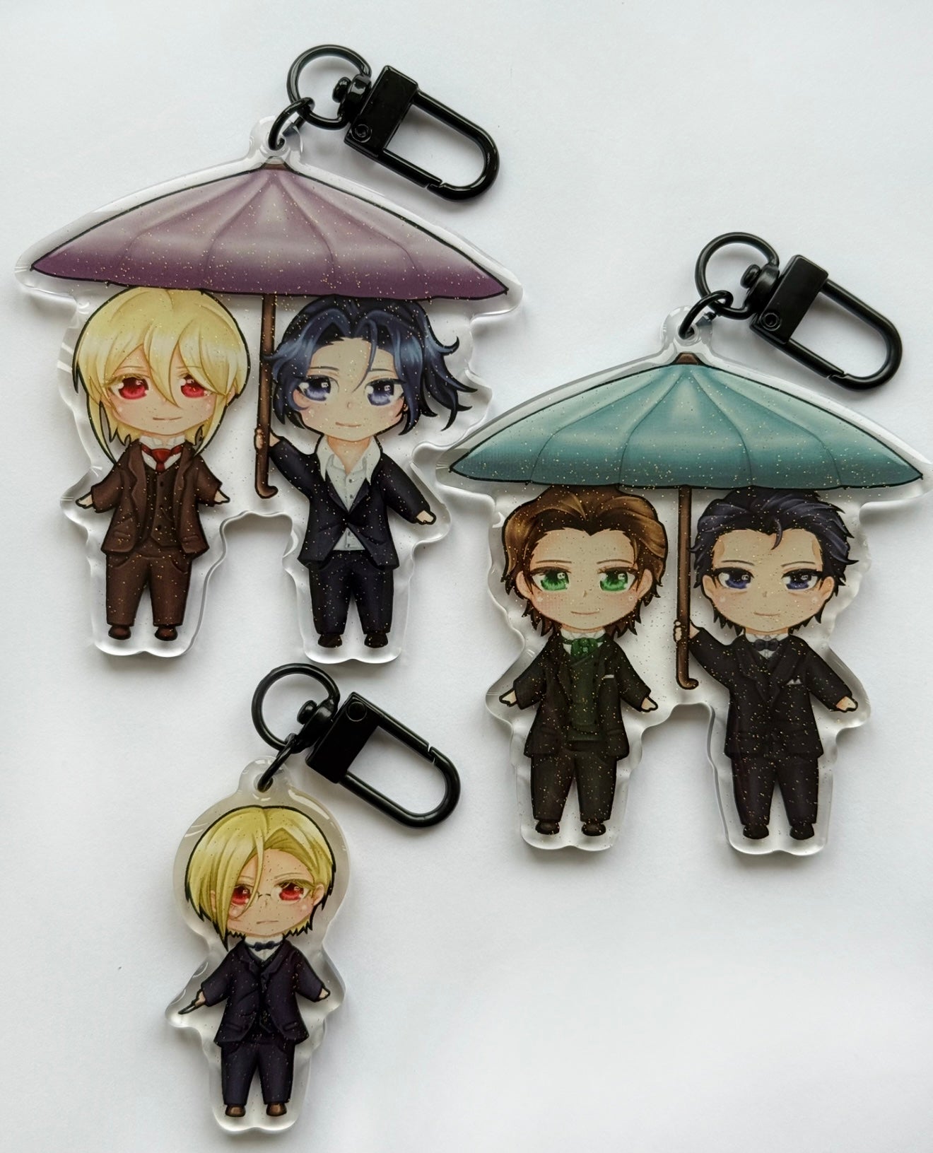 Detective anime umbrella keyrings