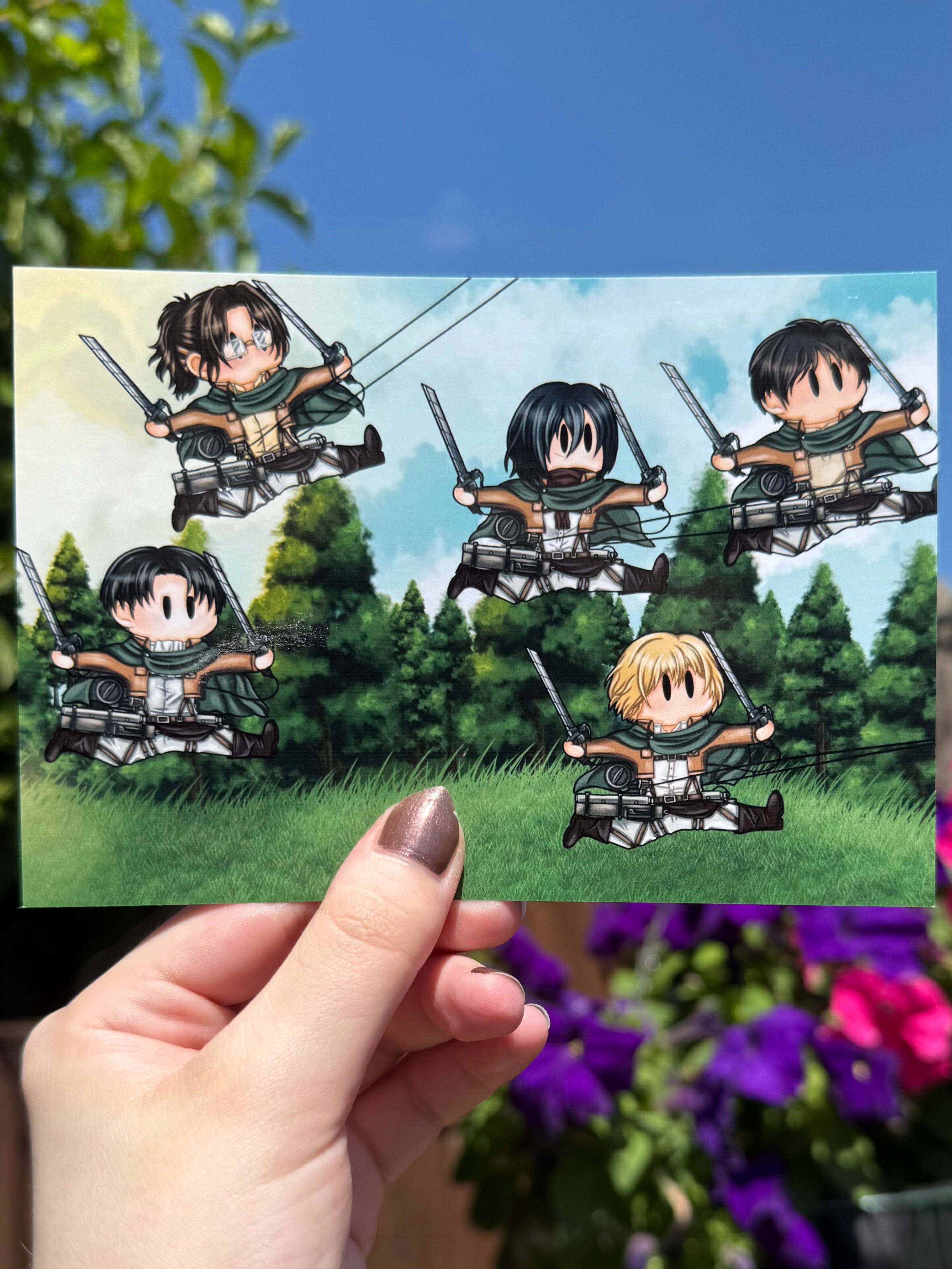 Jumping soldiers print