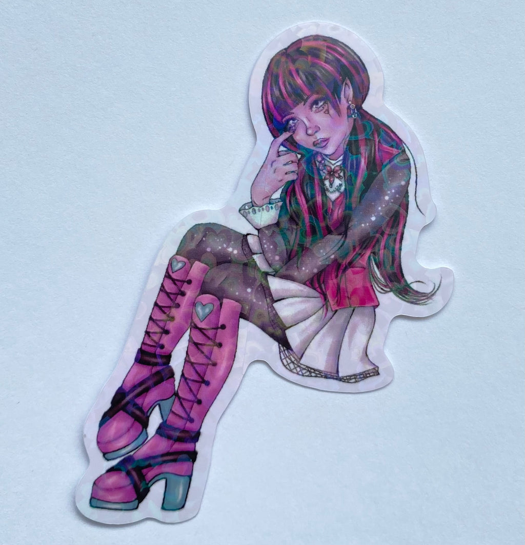 Vampire ghoul sticker