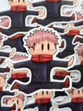 Jumping sorcerer sticker (black flash)